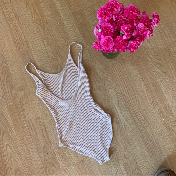 Urban Outfitters Other - Urban Outfitters Nude Ribbed Bodysuit